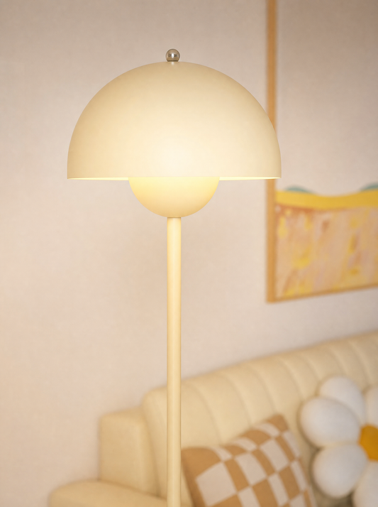 Close-up of the Crema floor lamp shade
